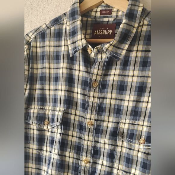 ALESBURY Mens Long Sleeve Dress Shirt Size XL - Picture 2 of 5